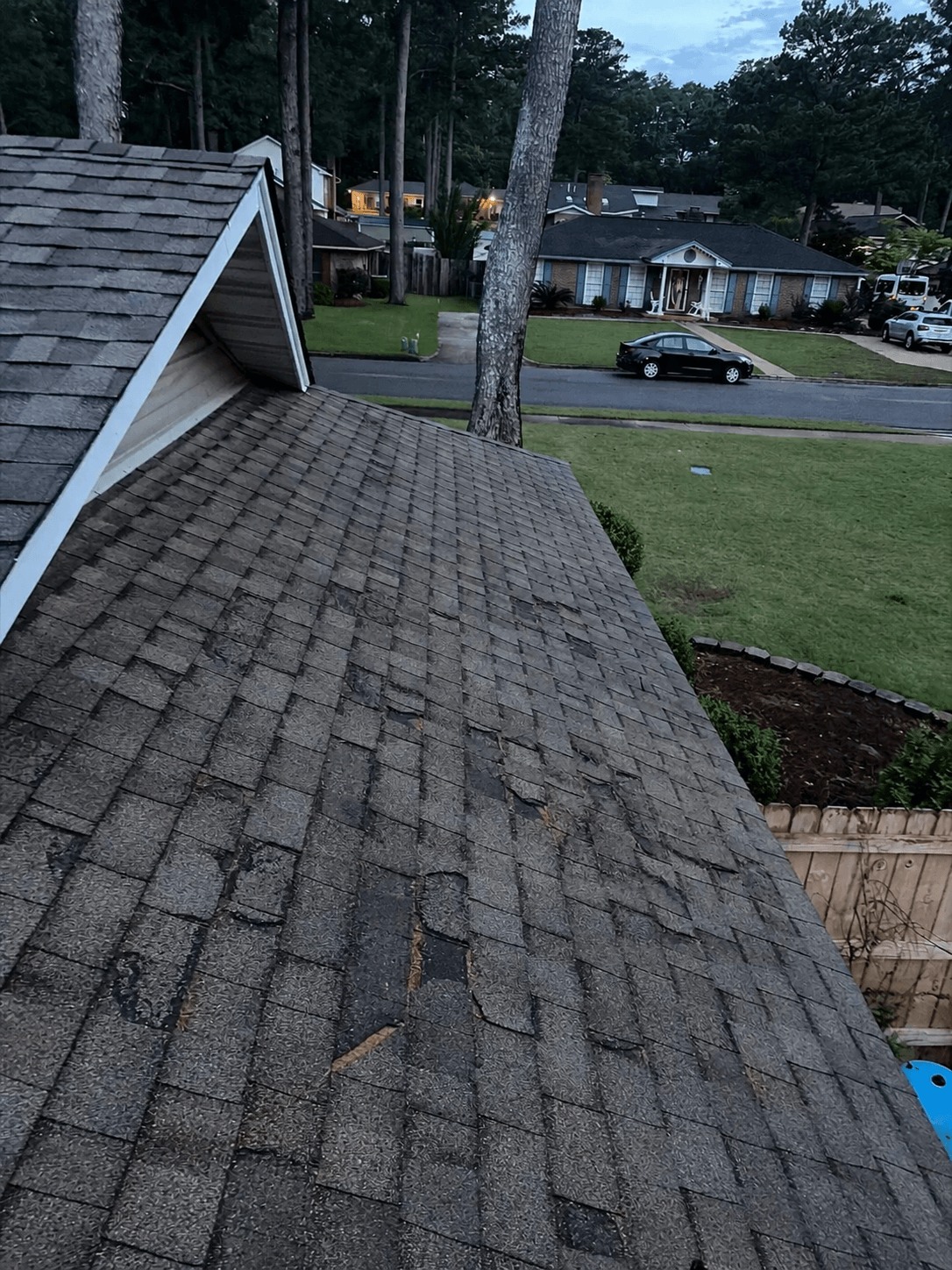 Roof before repair by Walfredo Lopez Contractor